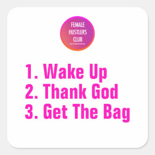 Word op, dank God Inspirerend Vierkante Sticker