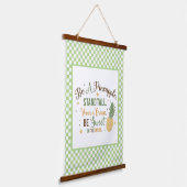 Word Pineappelkunst Hangend Wandkleed (Gebogen)