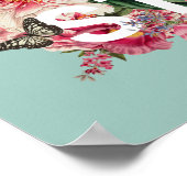 Word Poster Floral  Mint Green (Hoek)