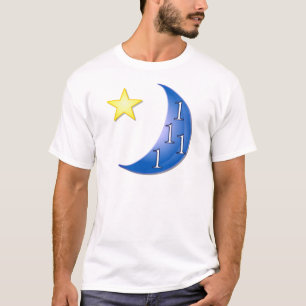 Word-puzzels in een blauwe maan t-shirt
