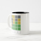 Word Puzzle Grid-Mok Tweekleurige Koffiemok (Voorkant links)