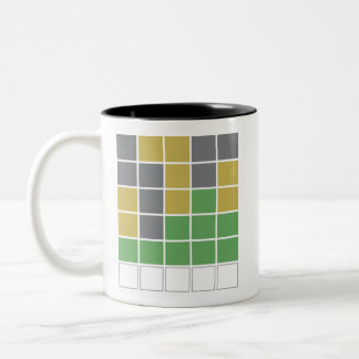 Word Puzzle Grid-Mok Tweekleurige Koffiemok