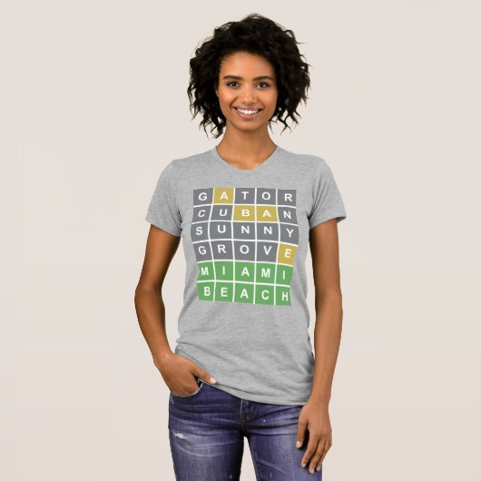 Word Puzzle "Miami Beach" shirt 2 (Voorkant volledig)
