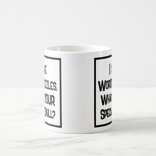 Word Puzzles Compétence Spéciale. Café Mug (Centre)