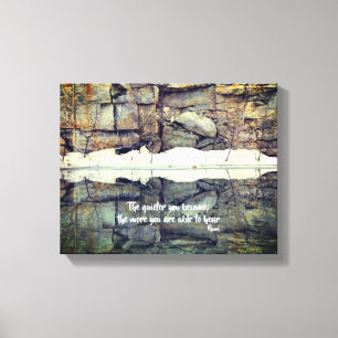 Word Quote Quote Quiet Rumi Inspirerend Canvas Afdruk