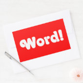 Word! Rechthoekige Sticker (Envelop)