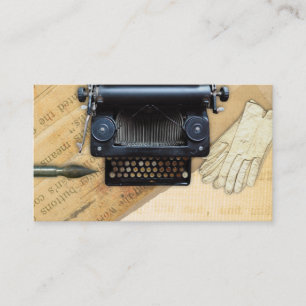 Word Schrijfschrijfmachine auteur Antiek Visitekaartje