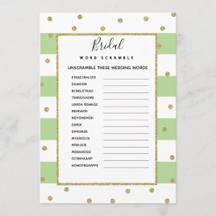 WORD-scramble bridal baby shower game Kaart