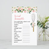 Word Scramble Game Pink Floral Snel gegrift (Staand voorkant)