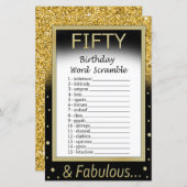 Word Scramble Game van 50 jaar (Voorkant / Achterkant)