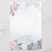 Word Scramble Game Winter Floral Snowflakes (Achterkant)