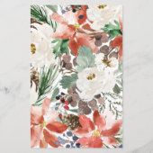 Word Scramble Game Winter White Floral Kerstmis (Achterkant)