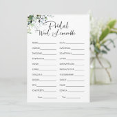 Word Scramble Vrijgezellenfeest Game Kaart (Staand voorkant)