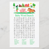 Word Search Game in Barnyard-Baby shower (Voorkant)
