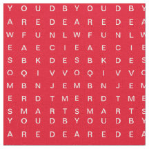Word Search (Inspirerend) rode fabric