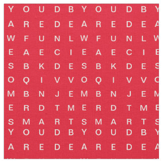 Word Search (Inspirerend) rode fabric Stof