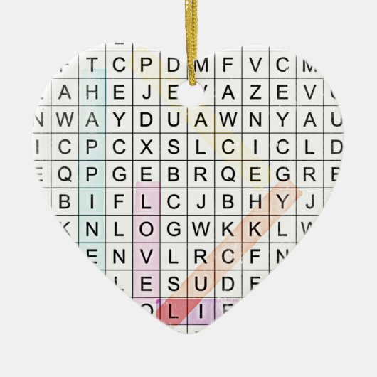 Word Search Keramisch Ornament (Voorkant)