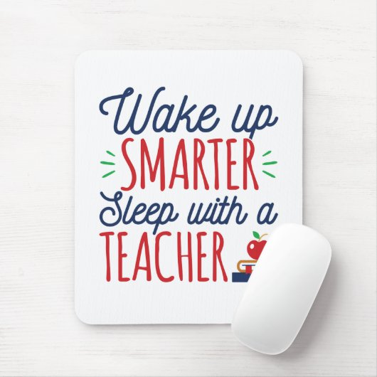 Word slimmer Smarter Slaap met een leraar Muismat (Met muis)