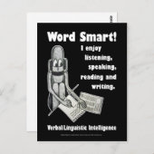 Word Smart - leeg Briefkaart (Voorkant / Achterkant)