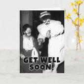 Word snel beter! Otto Griebling Clown Wenskaart Kaart (Gele Bloem)