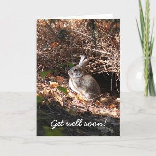 Word snel gezond Bunny Rabbit Wenskaart Kaart