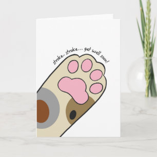 Word snel gezond Cat Paw Card Kaart