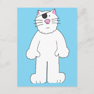 Word snel gezond Oogoperatie Cartoon Cat Briefkaart