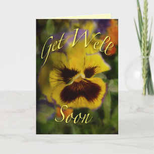 Word snel gezond Pansy Wenskaart Kaart