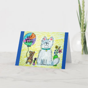 Word snel gezond - Schattigee Cat Kaart