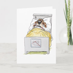 Word snel gezond Sick Dog Wenskaart Kaart
