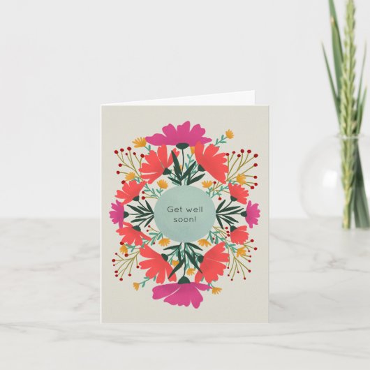 Word snel goed floraal kaart (Voorkant)