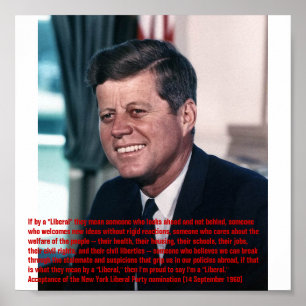 Word trots om een "liberaal" te worden poster