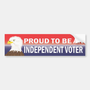 Word trots om een onafhankelijke kiezer te worden bumpersticker