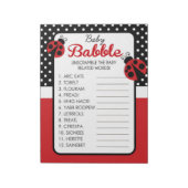Word Unscramble Ladybug Baby shower Game Pack Notitieblok (Gedraaid)