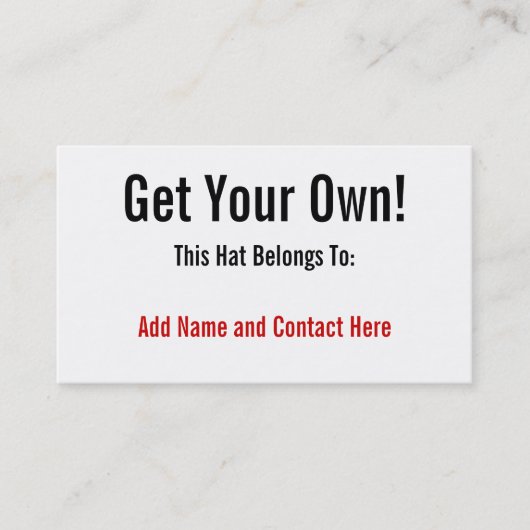 Word Uw! Visitekaartje (Voorkant)