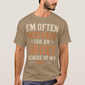 Word vaak aangezien voor een volwassene vanwege mi t-shirt