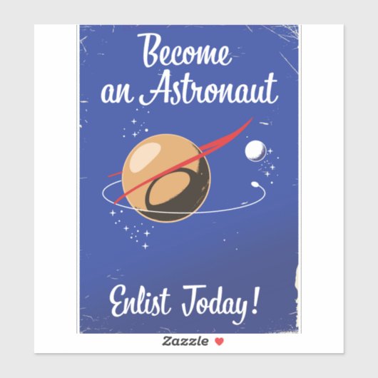 Word vandaag astronaut! sticker (Vel)