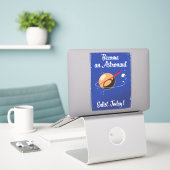 Word vandaag astronaut! sticker (Laptop op bureau)