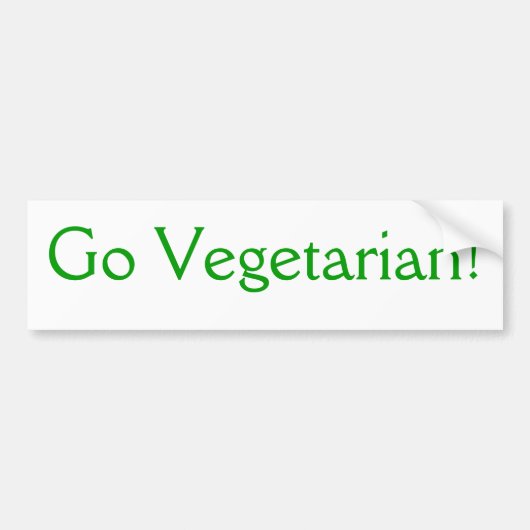 Word vegetariër! bumpersticker (Voorkant)