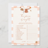 Word verliefd De prijs is goed Baby Shower spel Kaart (Voorkant)