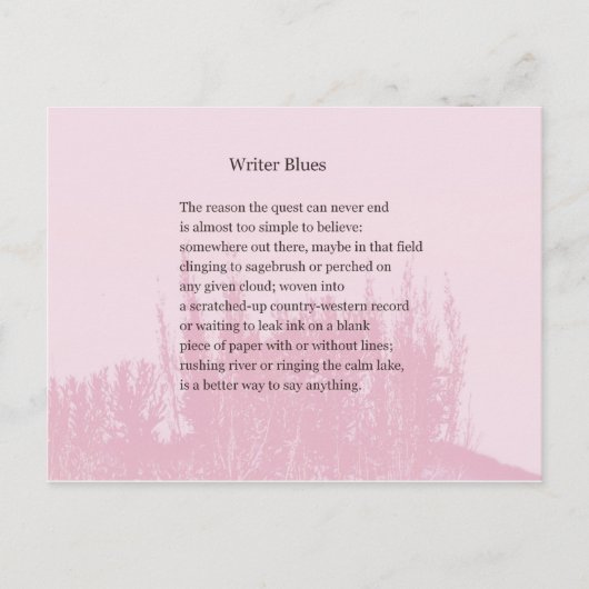 Word voor schrijvers briefkaart (Voorkant)