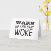Word wakker en blijf Woke Kaart (Gele Bloem)