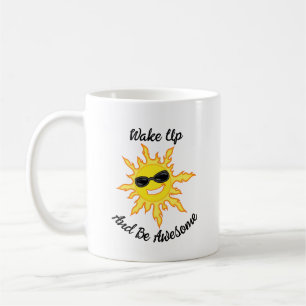 Word wakker en wees fantastisch Zon met een zonneb Koffiemok