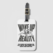 Word wakker van de realiteit bagagelabel (Voorkant (verticaal))