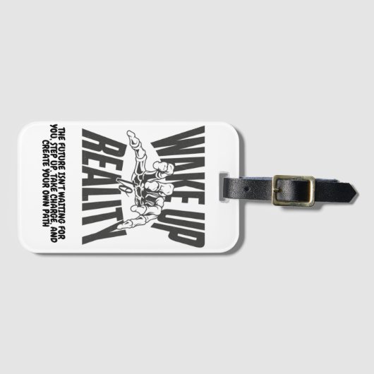 Word wakker van de realiteit bagagelabel (Voorkant (horizontaal))