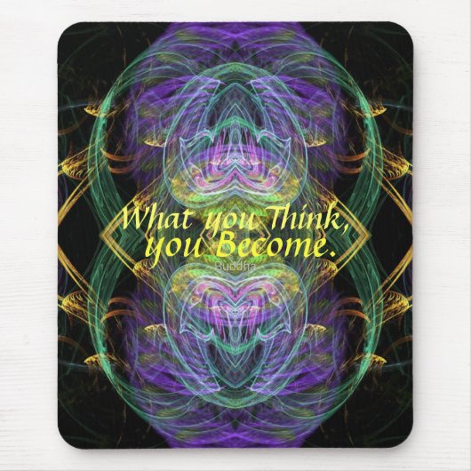 Word wat je denkt dat fractal Art Mousepad Muismat (Voorkant)