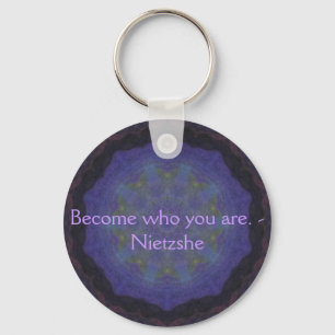 Word wie je bent. - Nietzshe Sleutelhanger