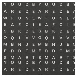 Word-zoekopdracht (Inspirerend) zwart Stof