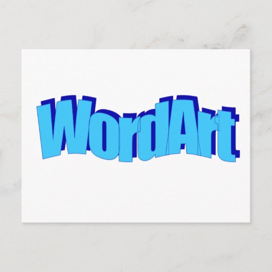 WordArt-Briefkaart Briefkaart (Voorkant)