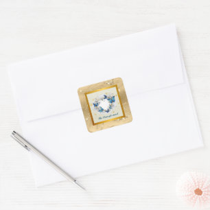Worden Getransformeerd Citaat Hart en Blauwe Vlind Vierkante Sticker